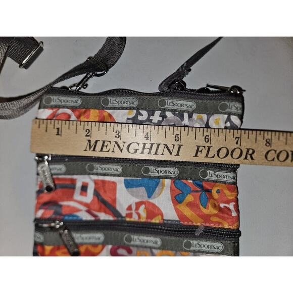 LeSportsac 3 Zipper Crossbody Purse Bag Multicolor Adjustable Strap 9”x7” - Picture 8 of 10